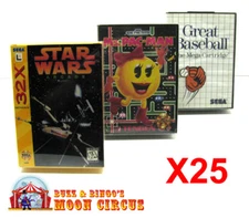 25x SEGA GENESIS 32X MEGA DRIVE BOX CLEAR PROTECTIVE GAME BOX SLEEVE CASE