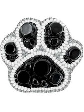 Crystal Art Beadwork kit for creating brooch BP-254C Paw