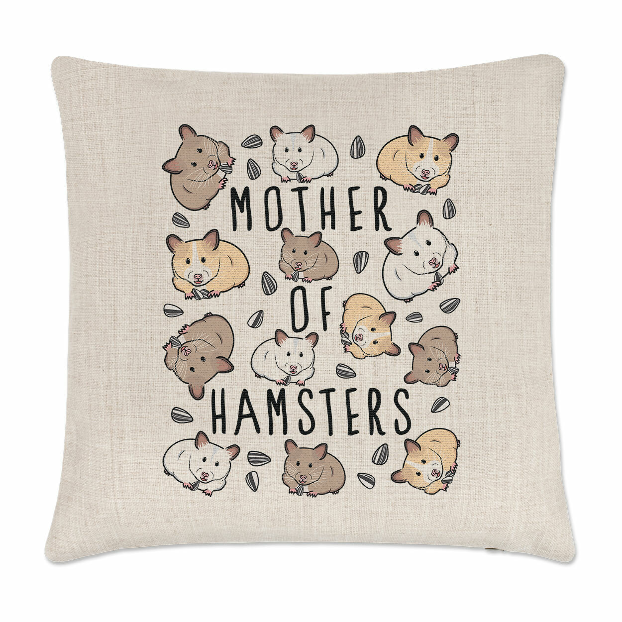 Mother Of Hamsters Cushion Cover Pillow Crazy Lady Animal Lover Funny