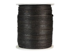 Round Cotton Cord 1.5mm x 100m: Black 297C-CC15x100BK 8UW5