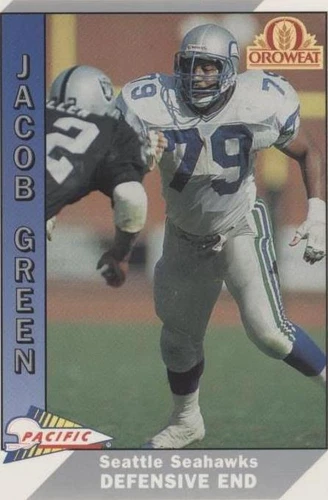1991 Pacific Oroweat Seattle Seahawks Jacob Green #12