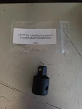 1/2" TO 3/8 INCH DR DRIVE BLACK IMPACT SOCKET ADAPTER REDUCER TOOL ADAPTOR