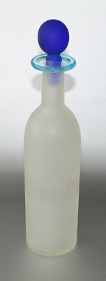 Franko Moretti Karaffe, Flakon, Höhe ca. 31cm, Gewicht ~ 700g, signiert, Vintage
