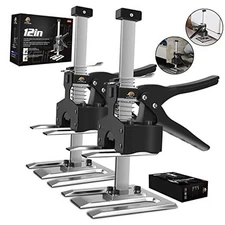 Labor-Saving Handle 2 Pack, 12 in Construction Jack, Wall Tile Locator, Black