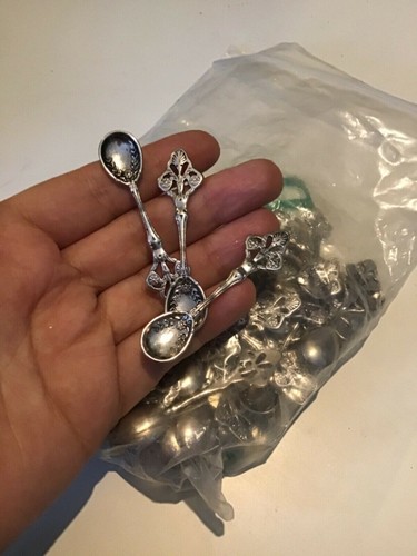 Mini Silver Spoon 1pc Ornate Design for Spices Sugar Salt - Picture 7 of 15