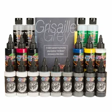 Steve Gibson's Air, Oil, Lead Grisaille Grey - Master Createx Airbrush Color Set