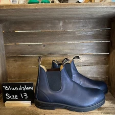 New Mens Blundstone Original 2246 Blue Leather Sneaker Ankle Boots Size 14 M