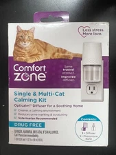 Comfort Zone Single & Multi-Cat Calming Kit Plug-In Defuser & Refill 3773