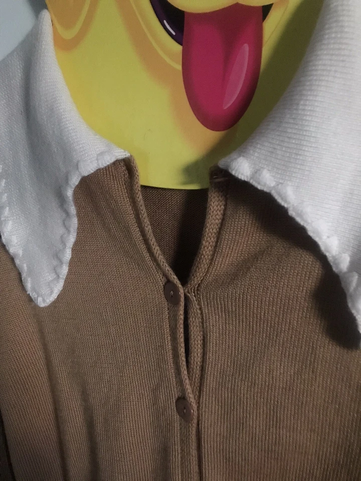 Mimisol Made In Italy GIRLS Sz 16 Sweater Like Womens S Wednesday Addams Collar - Image 3 of 4