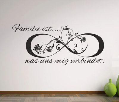Wandaufkleber Wandtattoo Aufkleber Tattoo Familie Endlosschleife Family Home 75