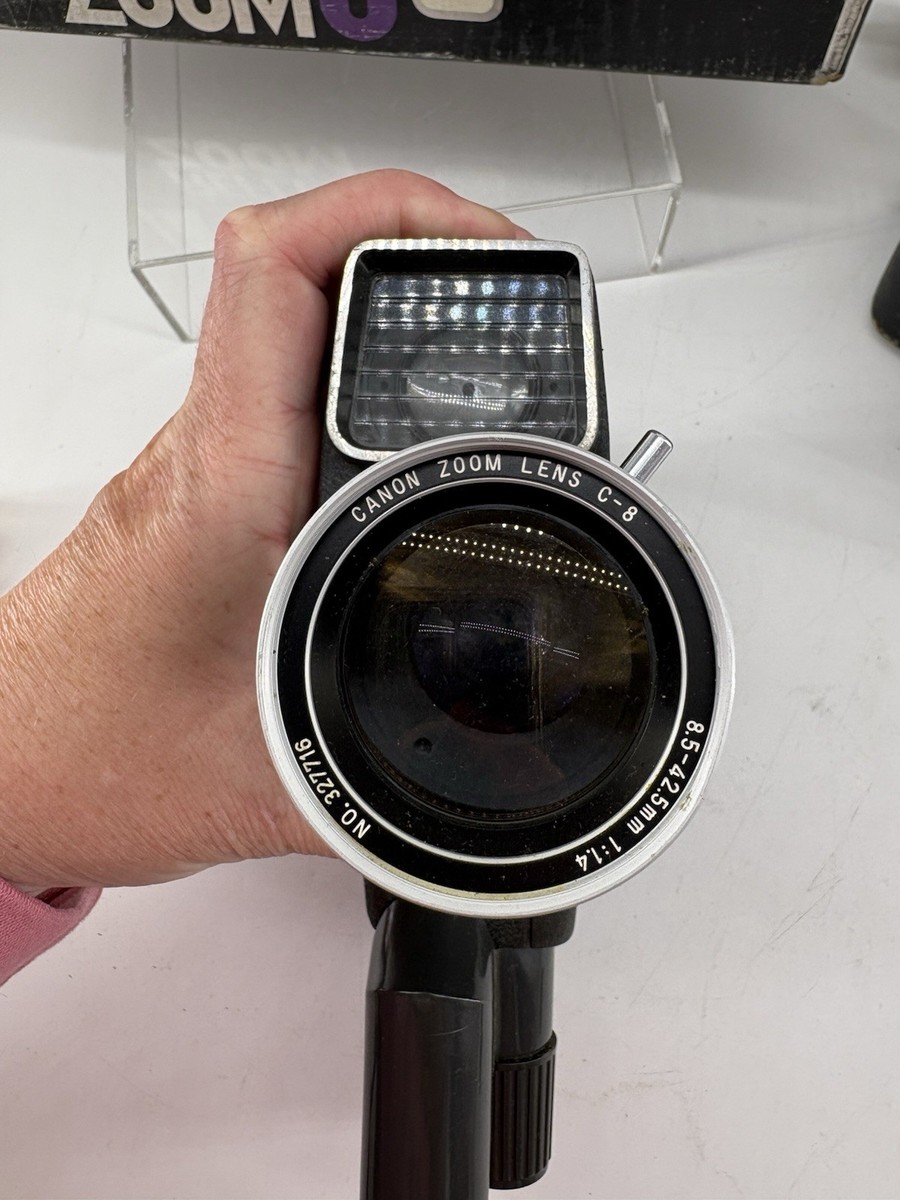 Vtg Canon Reflex Zoom 8-3 8mm Movie Camera W/ Original Box, Bag