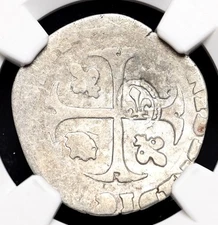 American Colonies. Billon 15 Deniers, Lis C/S, Edict of 1640, NGC VG10, C/S: XF