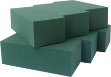 Pack of 6, Dry and Wet Floral Foam Blocks for Fresh and Artificial Flowers, Each