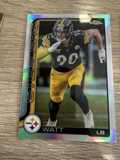 2025 Topps Chrome TJ Watt Refractor #258 Pittsburgh Steelers