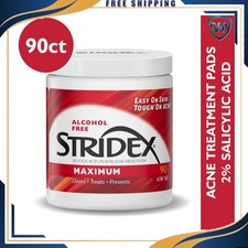 Stridex Medicated Acne Pads Maximum Strength CLeans Treats Prevents - 90 Ct.