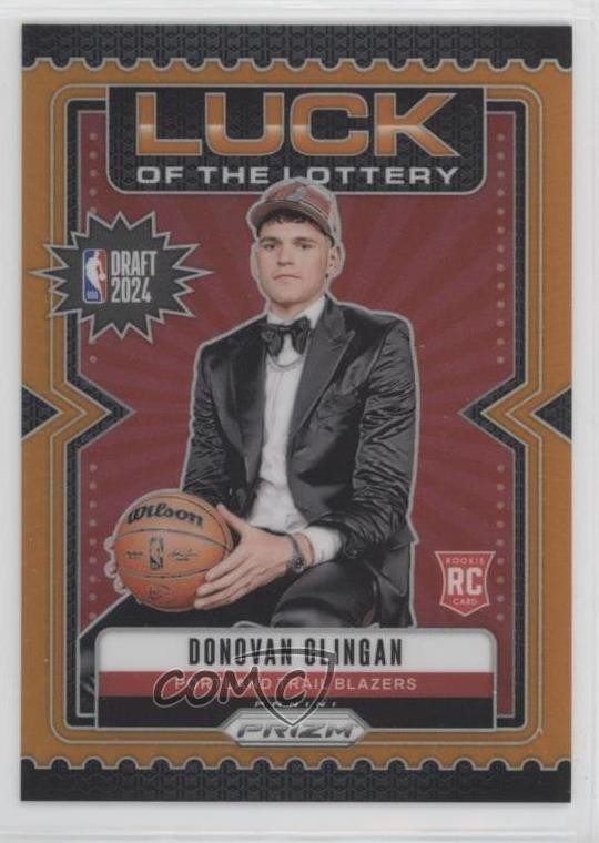 2024 Panini Prizm Luck of the Lottery Orange 47/49 Donovan Clingan #9 Rookie RC