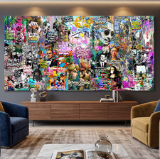 Moderne Street Art Banksy Graffiti Wandkunst Acrylglas Leinwand Kunst Druck Bild