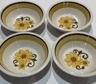 NuStone Vintage Fiesta International Silver Co Fruit Dessert Bowl Set of 4