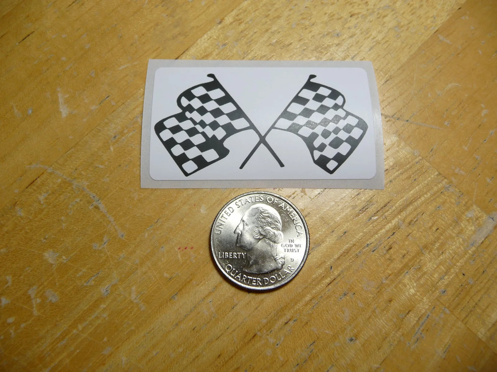 CHECKERED FLAG STICKER DECAL 1 - 50 BULK PACK FUNNY SLOT CAR RACING RACE WINNER