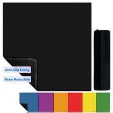 Mahjong Mat Black 31.5"x31.5", Non-Slip Noise Reduction with Carrying Bag New