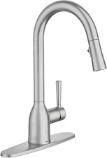 Moen Adler Spot Resist Stainless One-Handle High Arc Pulldown Kitchen Faucet wit