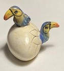 Talavera Mexico Parrots Toucans On Egg Ceramic Pottery Figurine Vintage Signed — photo 9