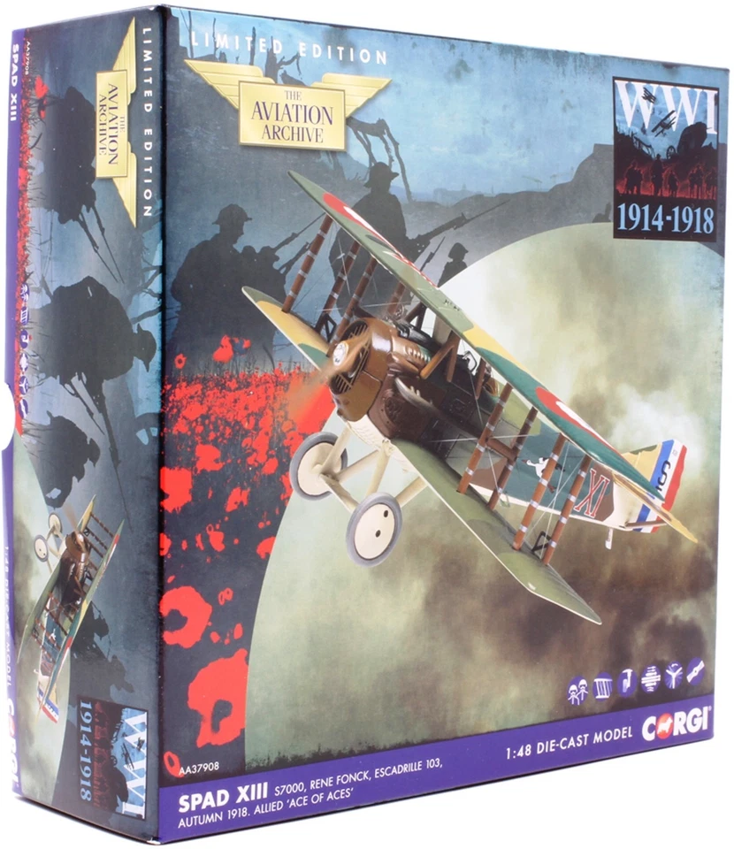 Corgi 1/48 Corgi 1/48 SPAD S.XIII French AF Escadrille 103 S7000 AA37908 Retired - Image 4 of 4