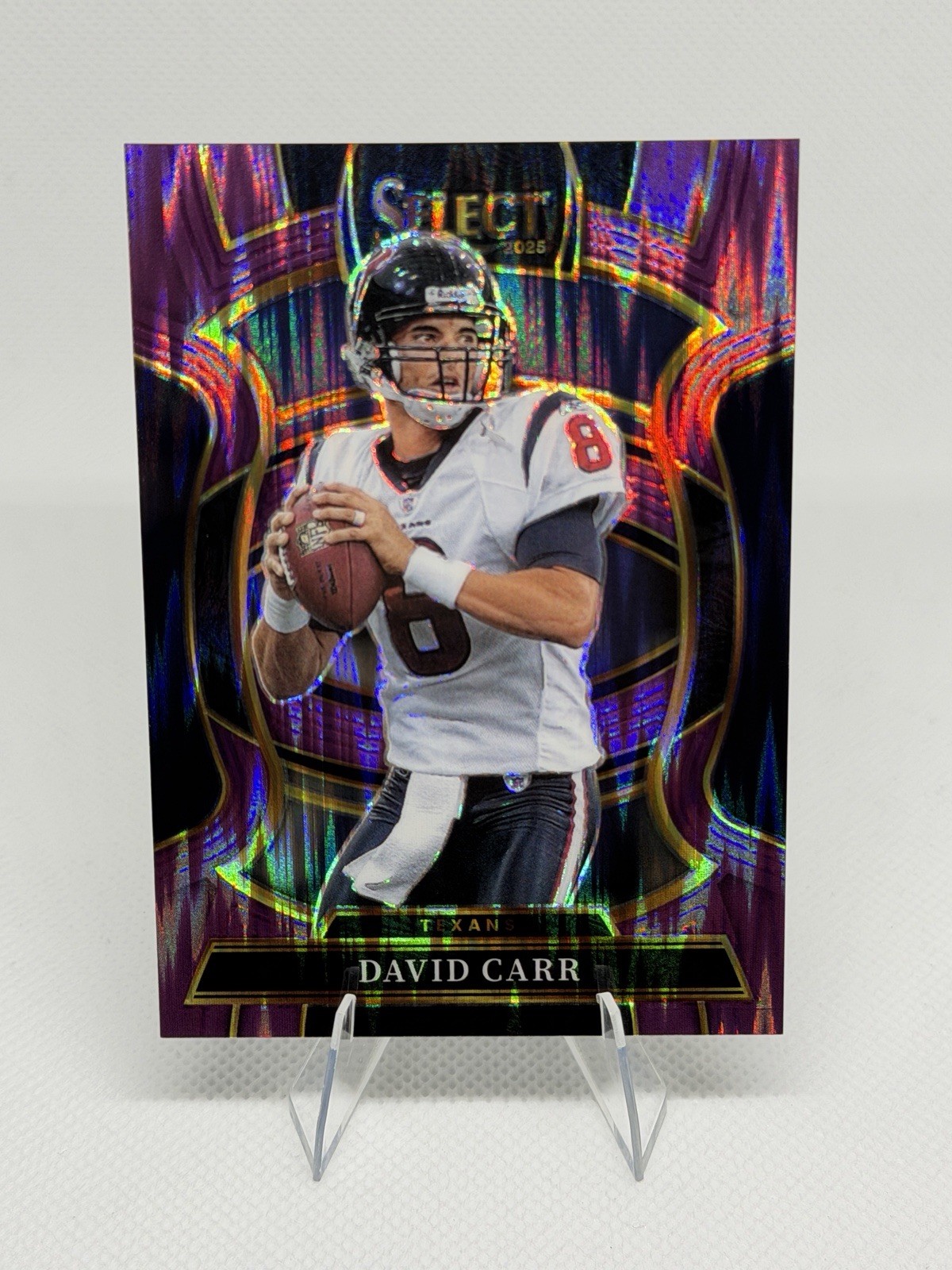 2025 Panini Select - Concourse David Carr #50 Purple Shock Prizm /699