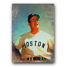 Johnny Pesky #3 Art Card Limited 31/50 Edward Vela Signed (Boston Red Sox)