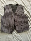 Le Laboureur French Workwear Weste gestreift Baumwolle Made in France Gr. 54
