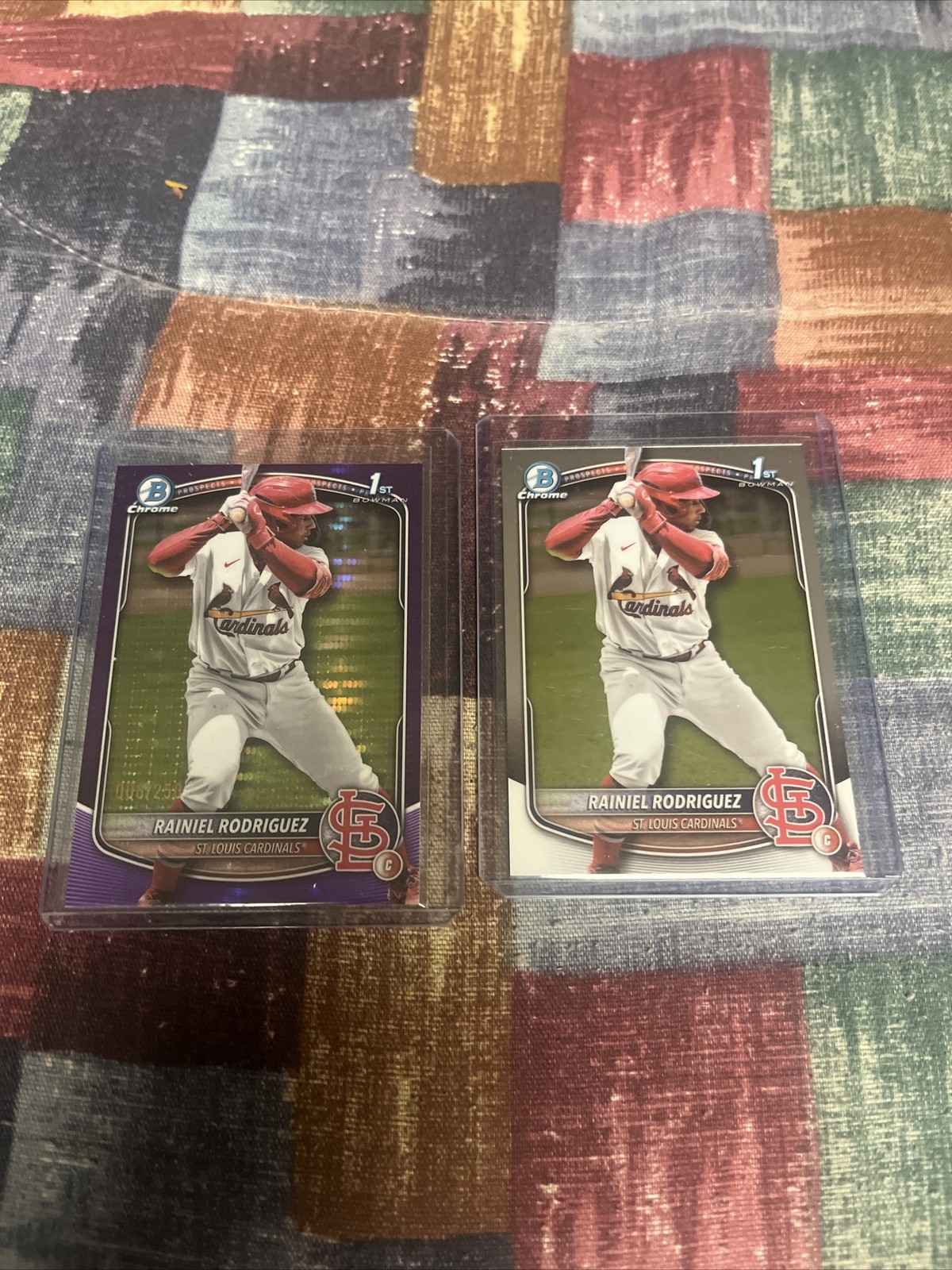 2025 Bowman Chrome - Rainiel Rodriguez - Purple Pulsar /250 - 1st Bowman And 1