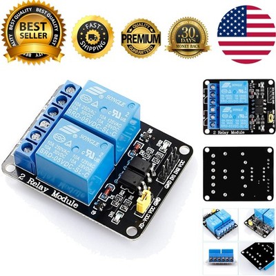 2-Channel DC Relay Module with LED Indicators - Perfect for Automation Tasks