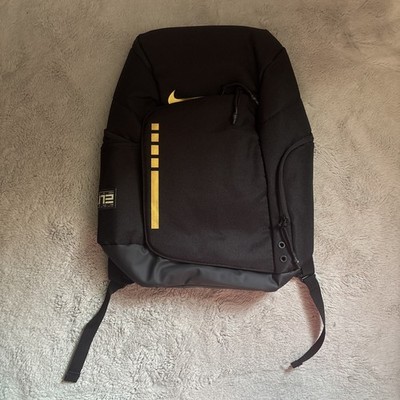 (NEW) Nike Hoops Elite Basketball Backpack Black And Gold