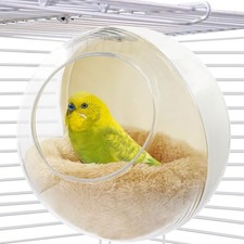 Clear Observation Bird Nest for Cage, Bite-Resistant Washable Hanging Parrot