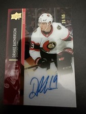 2020-21 Upper Deck Drake Batherson #378 Clear Cut UD Exclusives CC-DB 25/65