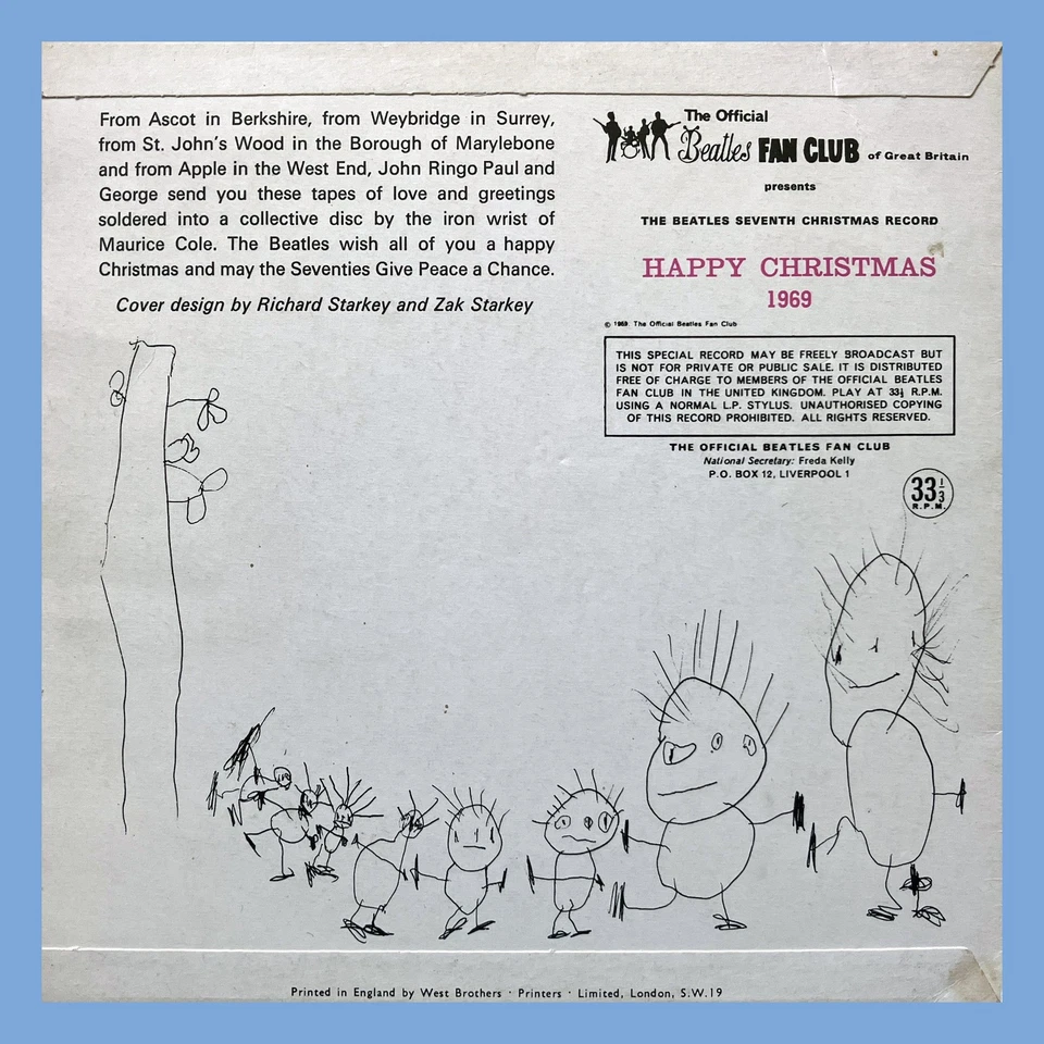 THE BEATLES Seventh Christmas Record (Fanclub Flexi Disc 1969) Rarität - Bild 2 von 2