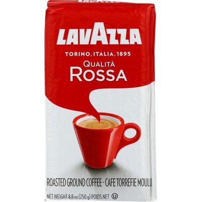 Lavazza Qualita Rossa Roasted Ground Coffee 8.8 Oz Chocolate