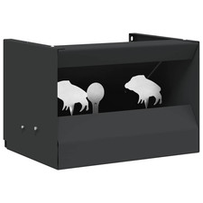 Bullet Trap Box Black Steel 29x22x20cm Portable Shooting Target Catcher Durable