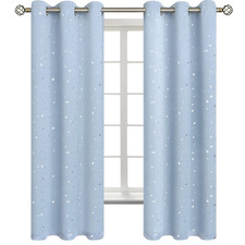 Bgment Star Room Darkening Curtains For Kids Bedroom - Grommet Thermal