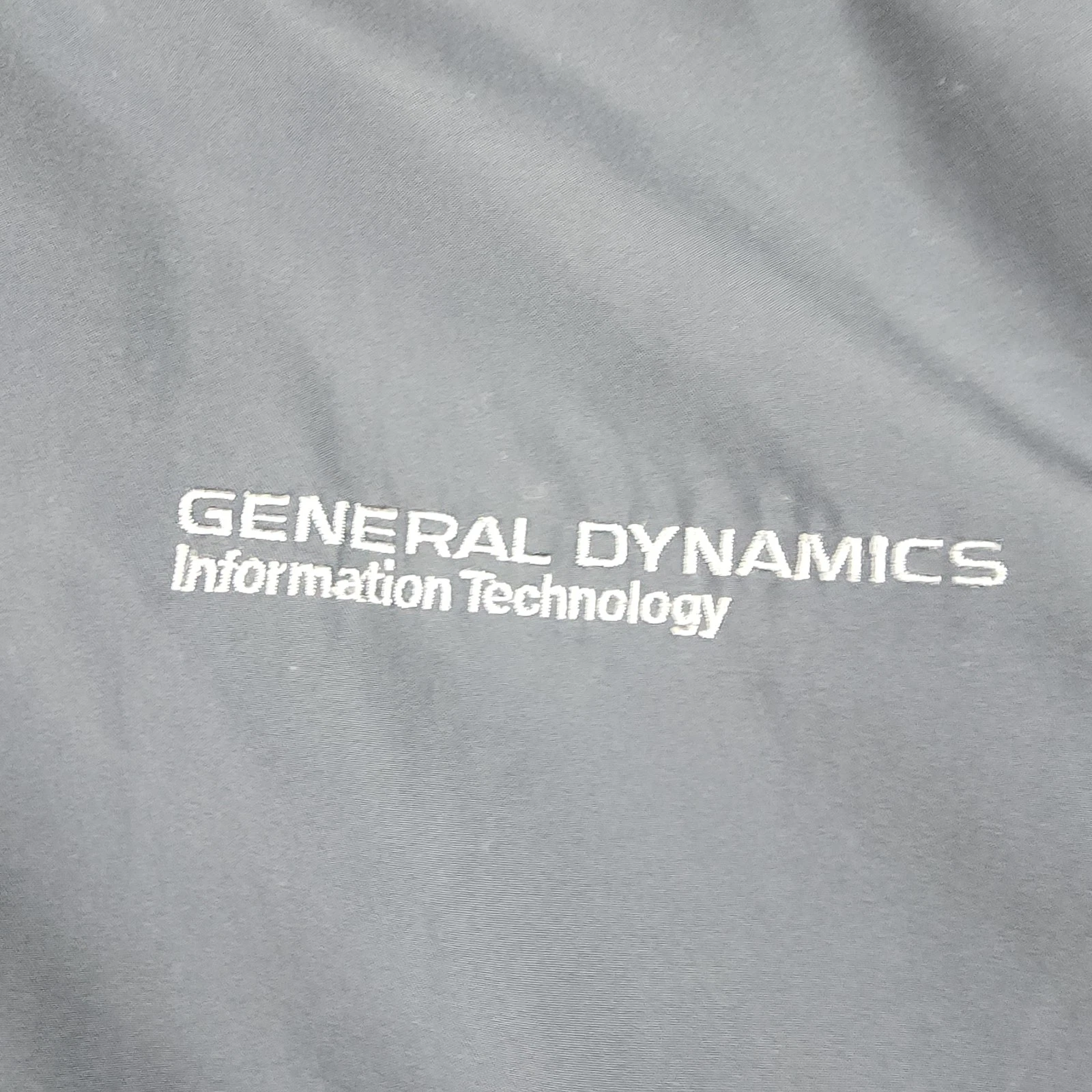 General Dynamics Jacket Mens XL Blue Windbreaker Full Zip Info Tech G1576GD4 image 3