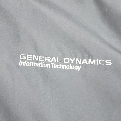 General Dynamics Jacket Mens XL Blue Windbreaker Full Zip Info Tech G1576GD4 image 3