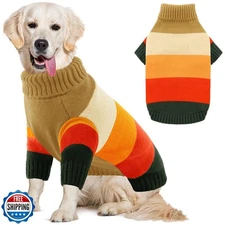 AOFITEE XL Dog Sweater, Extra Large Dog Sweater Girl Boy, Stretchy Turtleneck