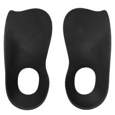 1 Pair Arch Support Shoe Inserts: Medium Black Orthotic Insoles for Flat Feet...