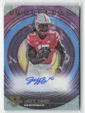 Jeff Sims 2022-23 Bowman University Inception Auto #BIA-JSS Nebraska