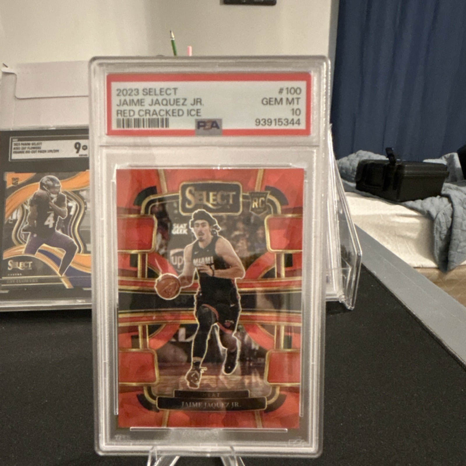 Panini 2023-24 Select Jaime Jaquez Jr. Rookie Red Cracked Ice #100 PSA 10