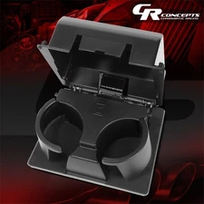 GRAY FRONT DASHBOARD CUP HOLDER INSERT FOR 2008-2016 FORD F250-F550 SUPER DUTY