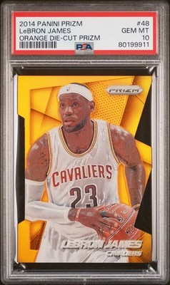2014-15 Panini Prizm LeBron James Orange Die Cut 006/139 PSA 10 Gem Mint #48 NBA