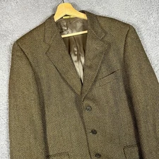 Joseph Abboud Sport Coart Mens 44R Brown Gold Textured Blazer Jacket Sport Coat