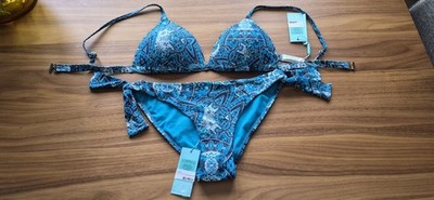 Beautiful Blue Paisley Sea Level Bikini 2 PIECE Bella Mare US Sz 6 New with tags