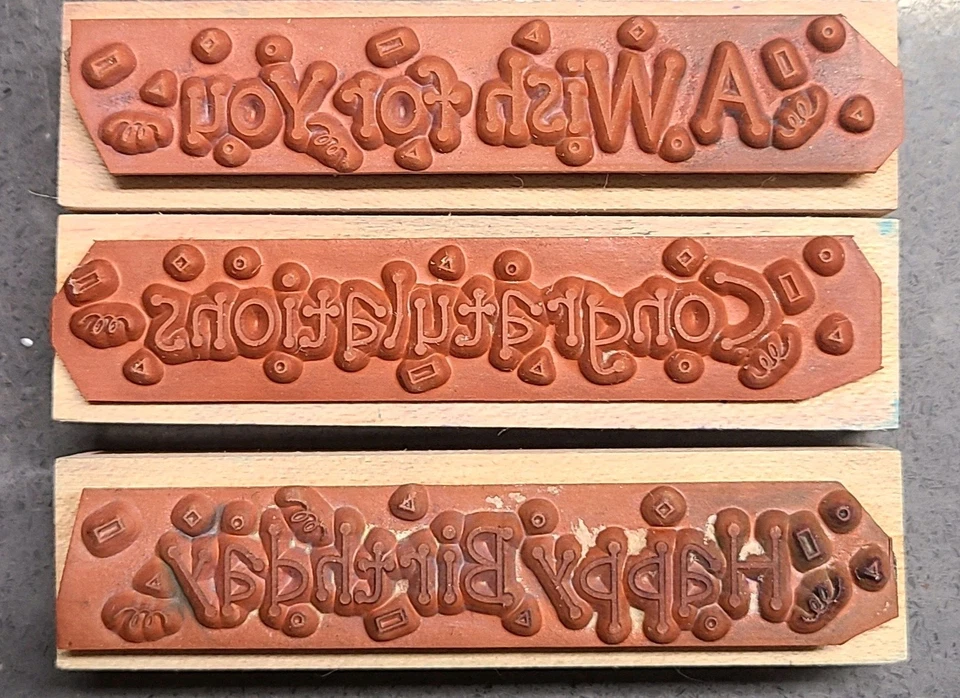 3 estampillas Hero Arts, deseo para ti, feliz cumpleaños, felicitaciones Foto 2 de 2